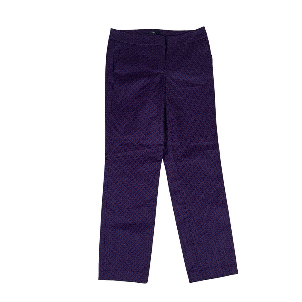 Halogen Polka Dot Cotton Stretch Workwear Trouser Pants US Womens 0